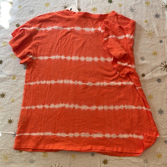 Chelsea & Theodore orange tie-dyed tee shirt size Medium - Picture 2 of 8